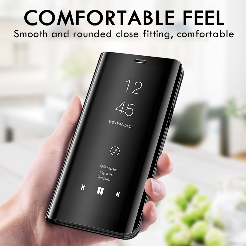 Mirror Flip Leather Case for Samsung