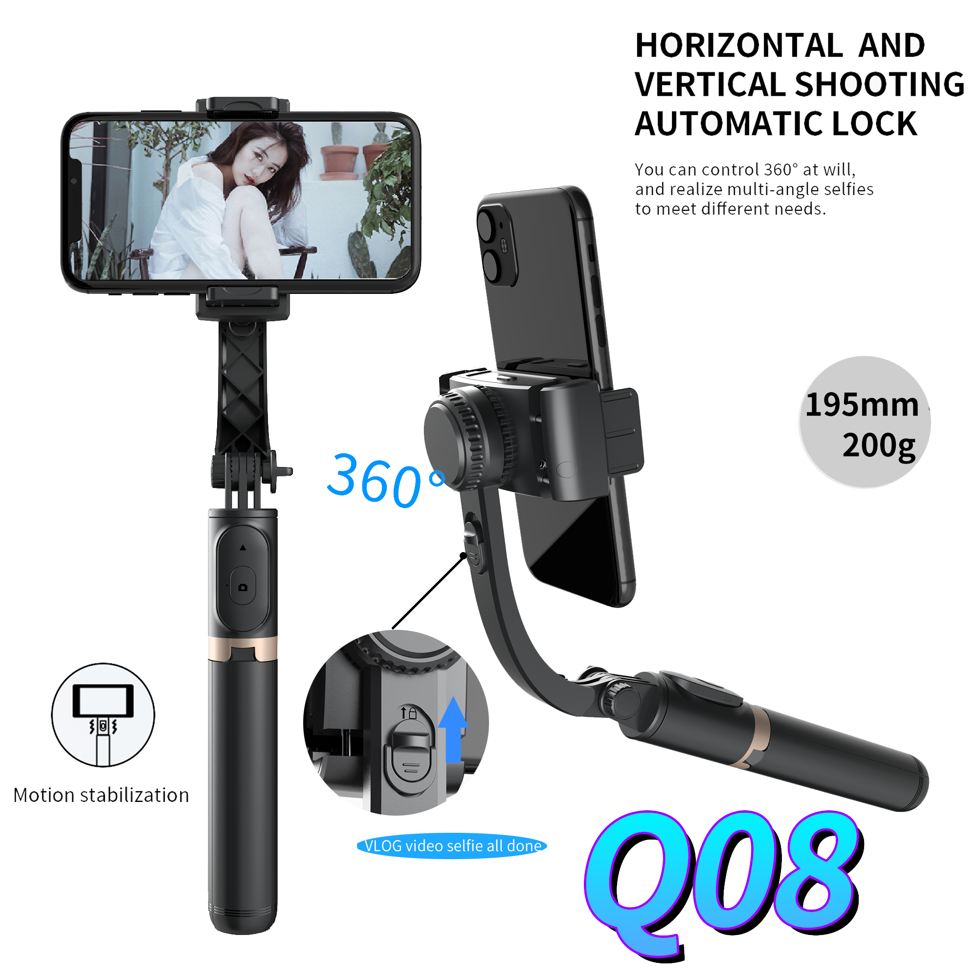 Handheld Selfie Gimbal Stabilizer