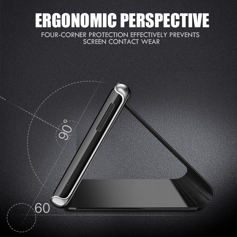 Mirror Flip Leather Case for Samsung