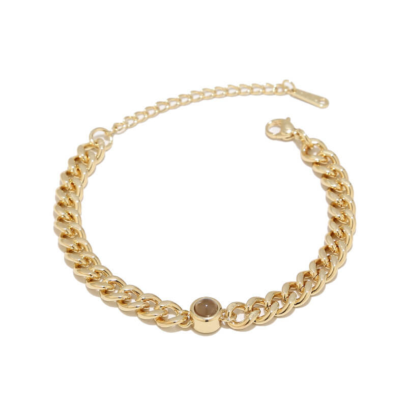 Personalized Circle Photo Projection Bracelet