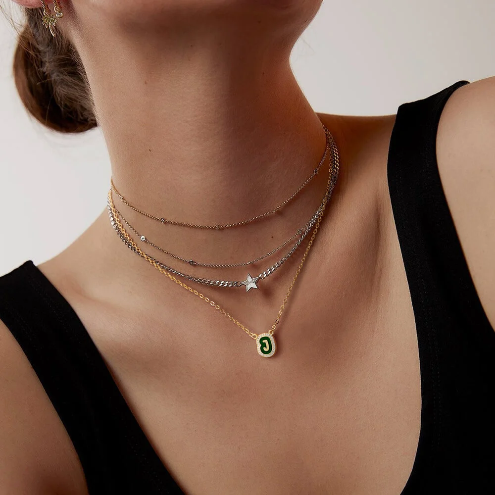 Joyce name necklace Bubble necklace