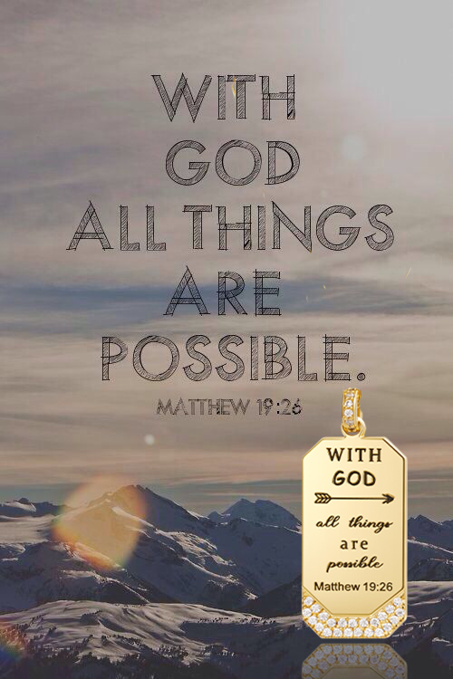 With God All things Are Possible Faith Necklace