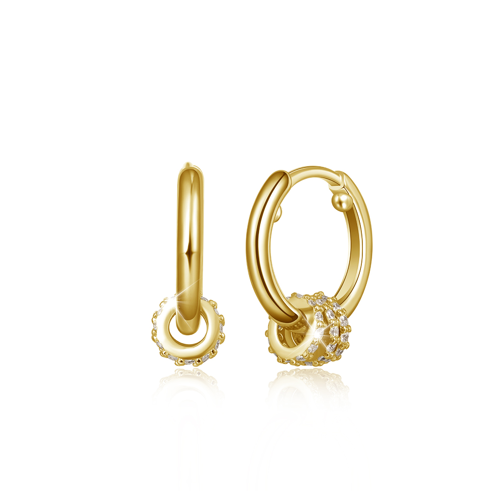 joycename round stud earrings gold