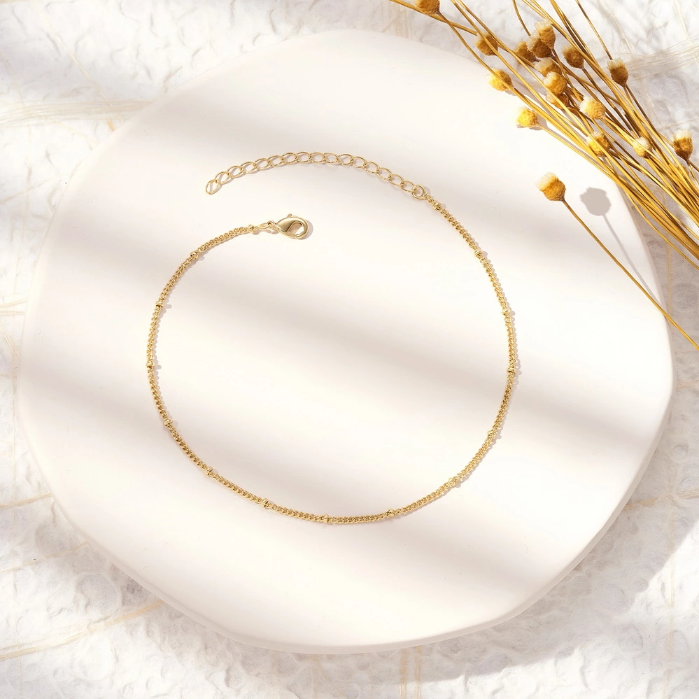 14K Gold bead Ankle Bracelet