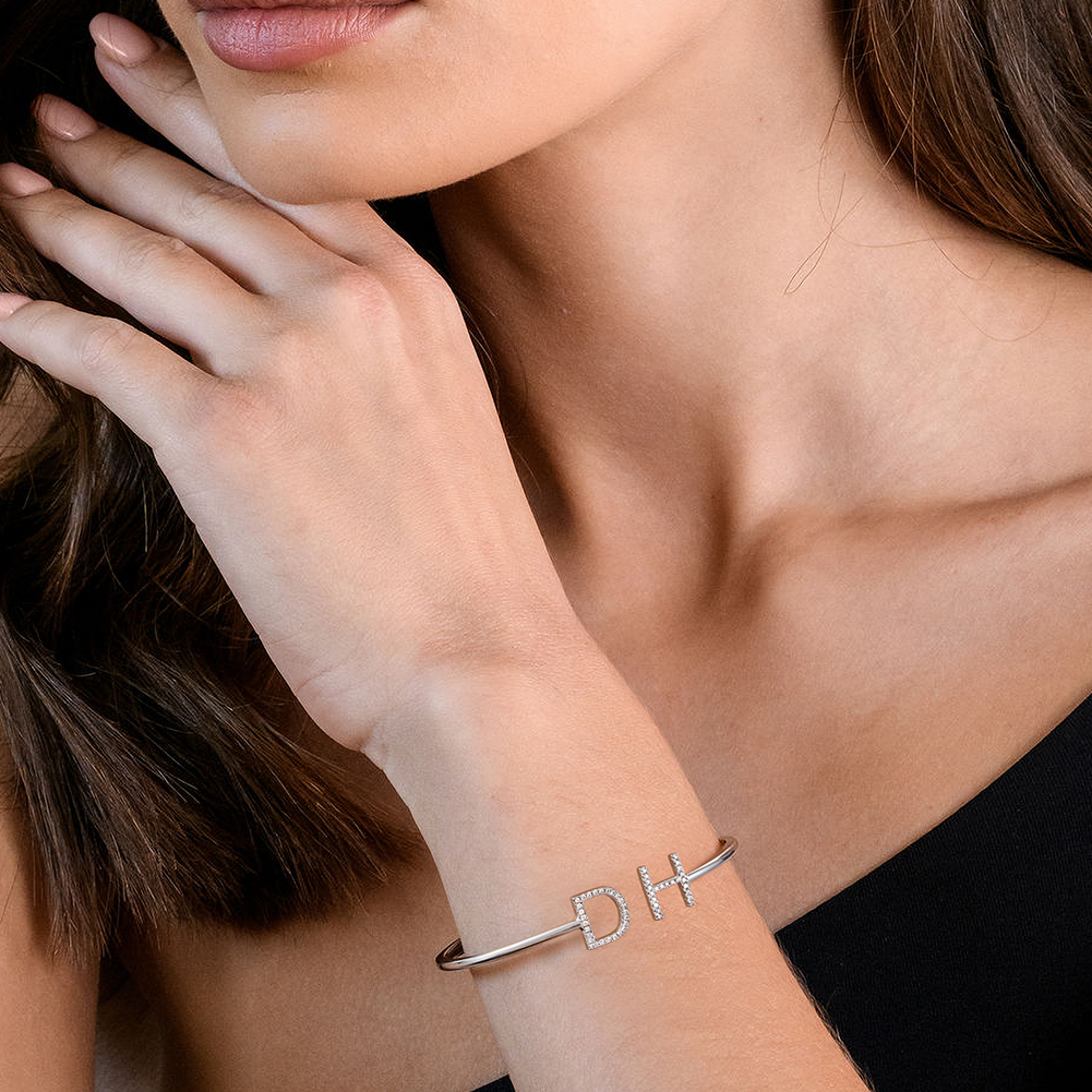 Silver Initial Bracelet