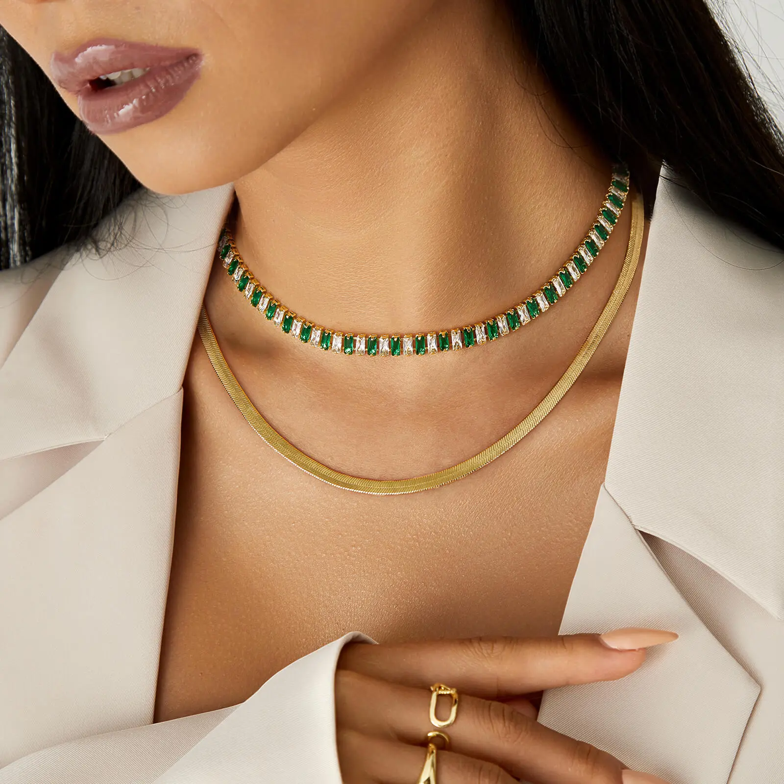 Baguette Tennis Necklace