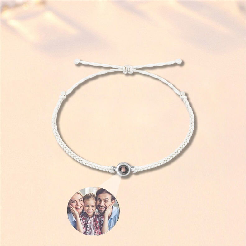 Personalized Circle Photo Projection Bracelet