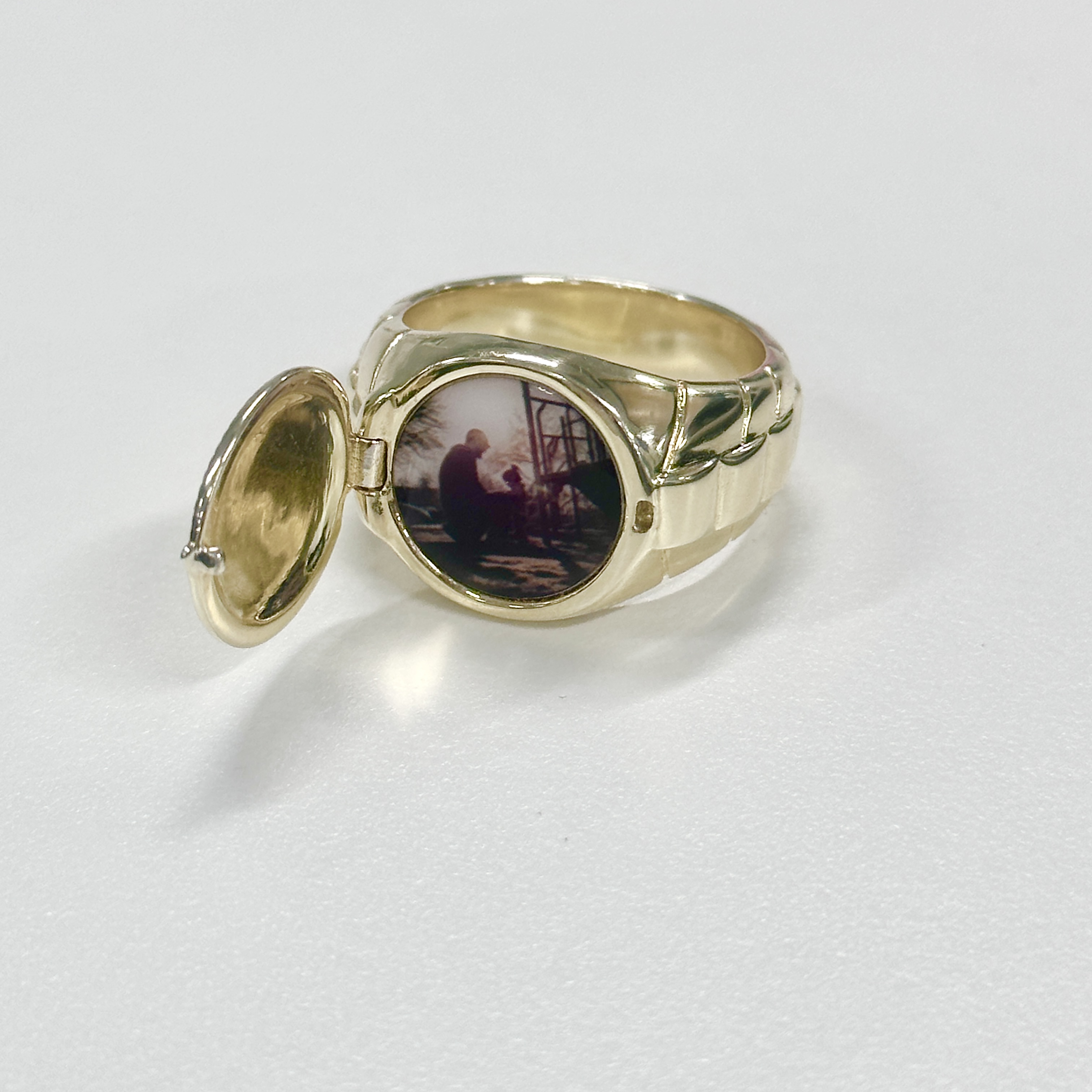 Personalized Father's Day Watch Strap Photo Ring