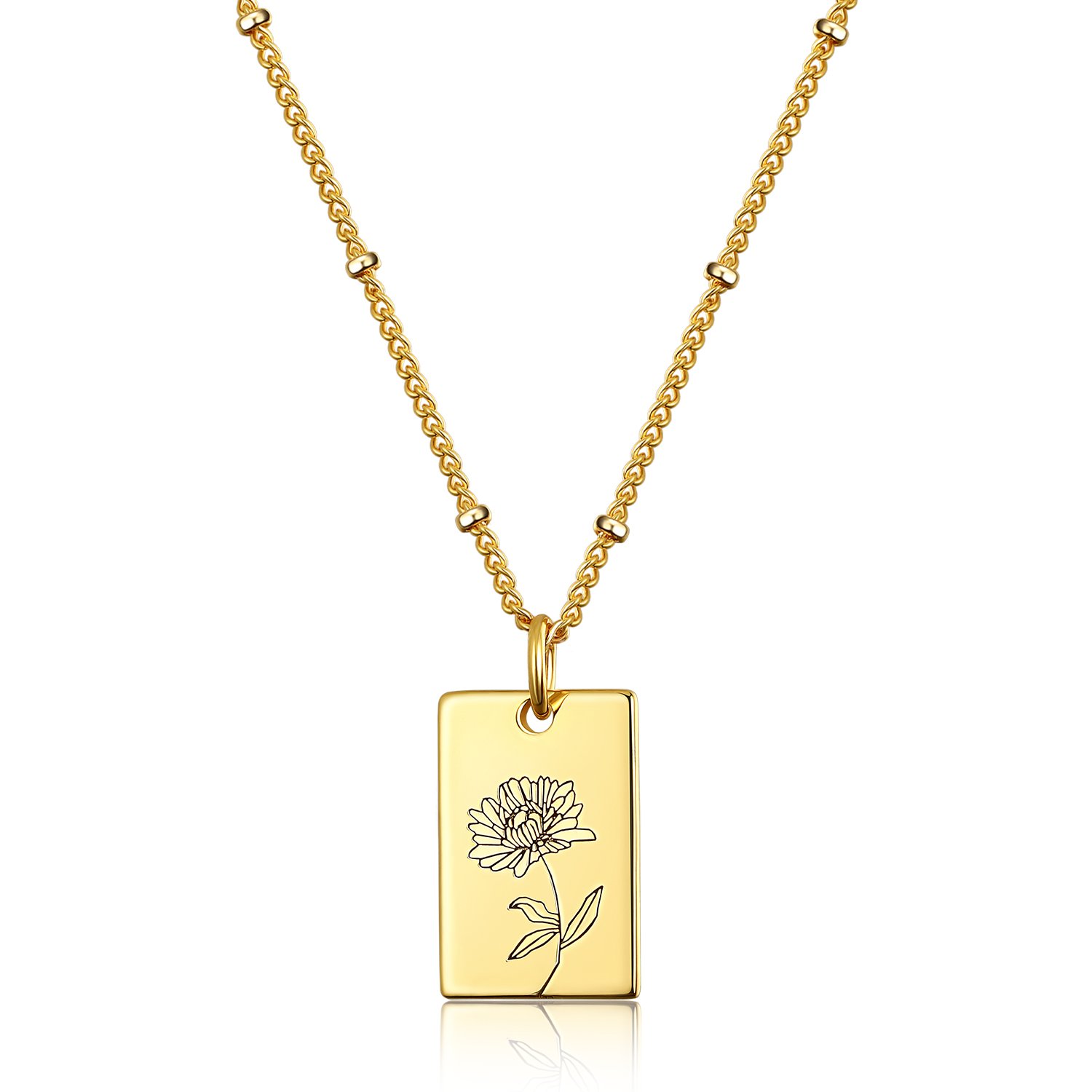 Birth Month Flower Necklace