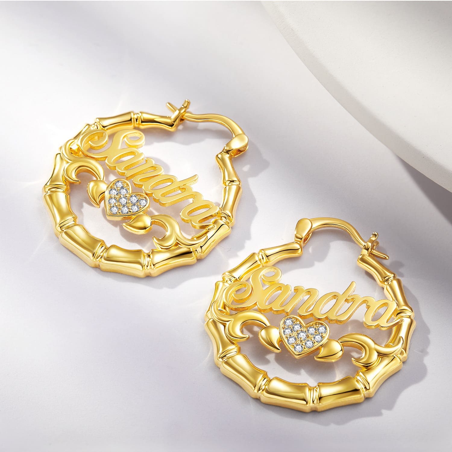 Name Earrings Gold