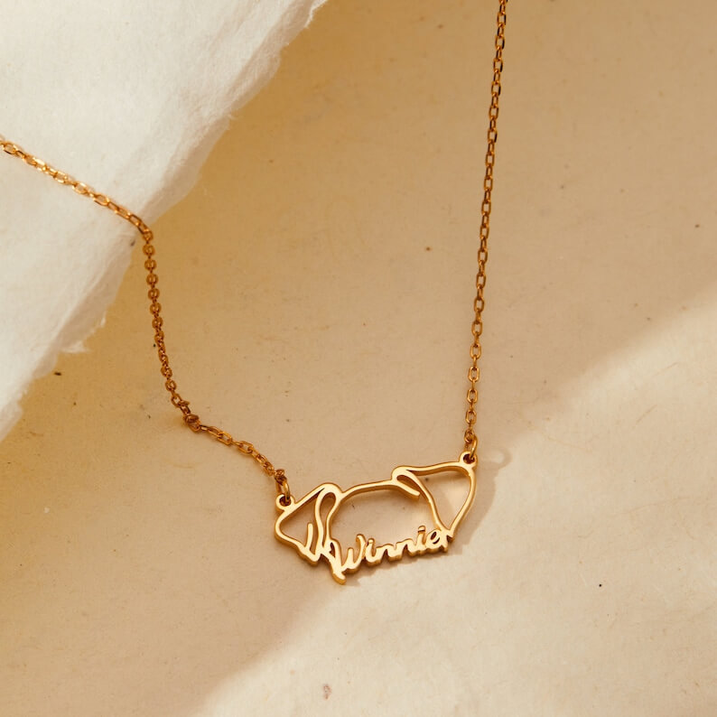 Personalized Dog Ears Necklace