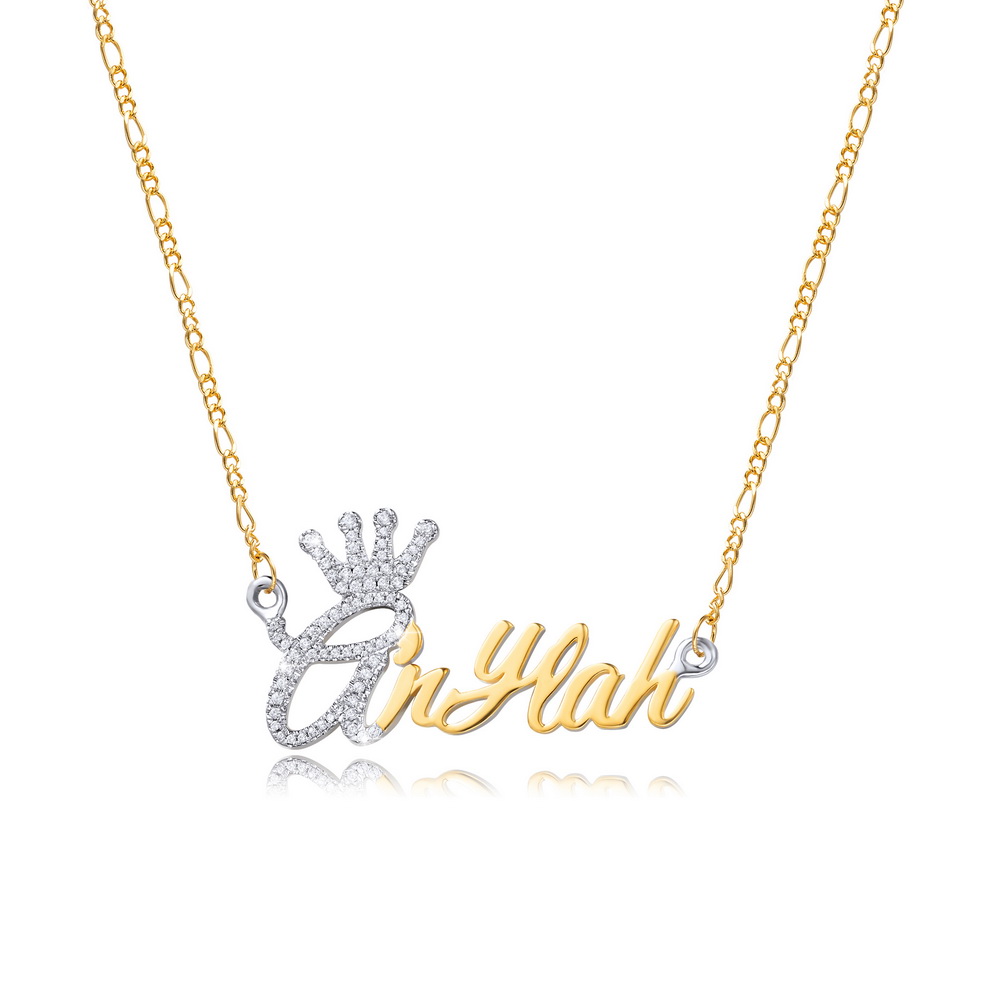 Personalized Crown Names Necklace