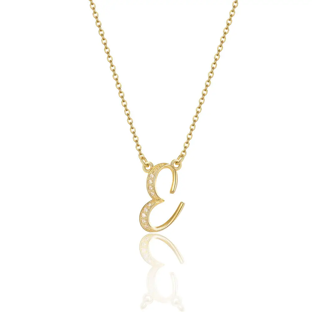 Dimensional Initial Letter Necklace 