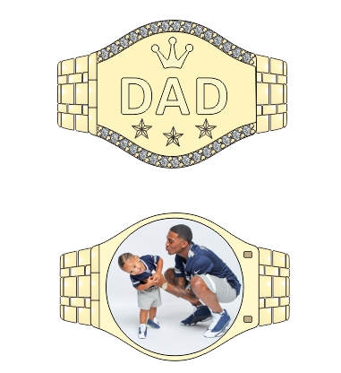 Photo Locket Ring for Dad