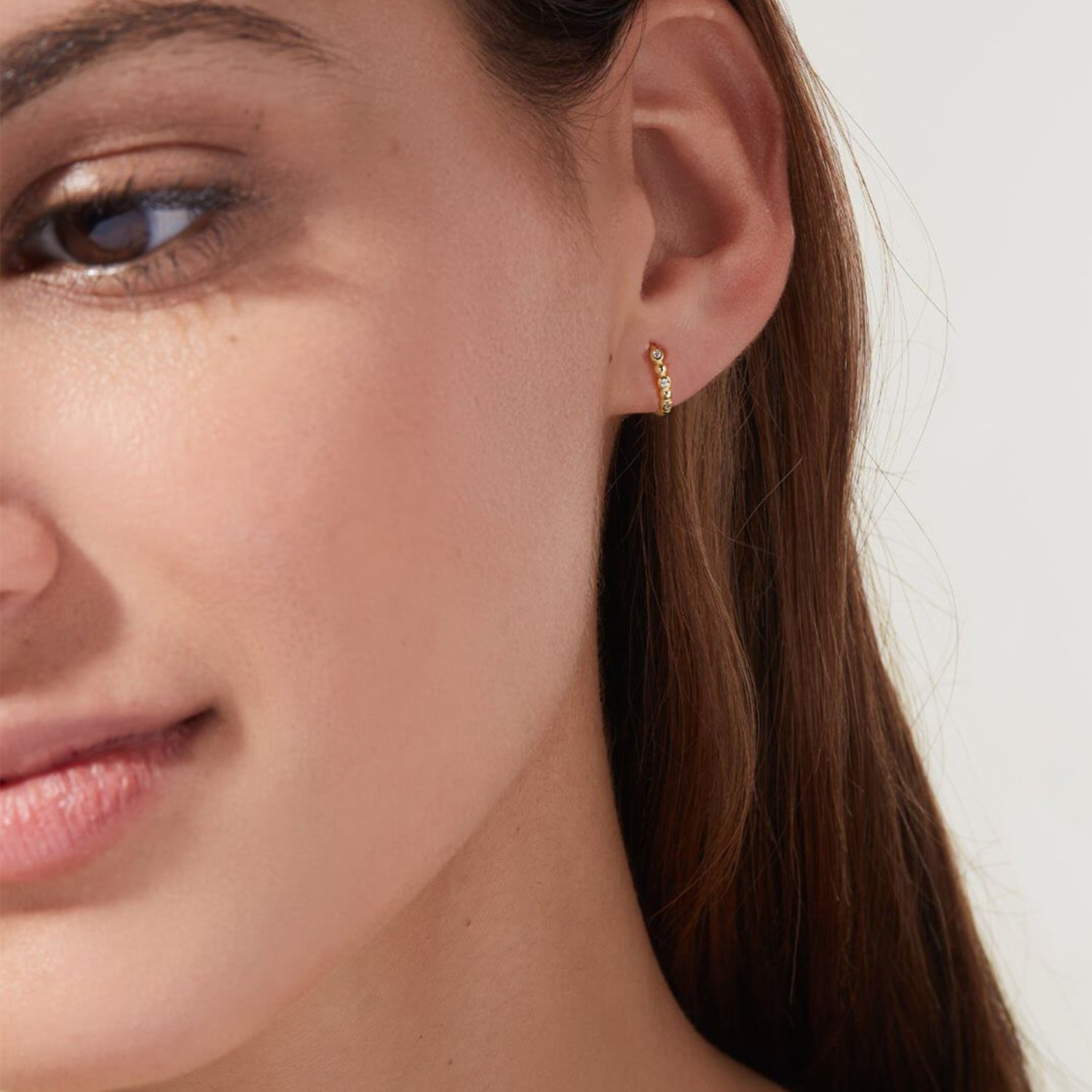 Gold Huggie Earrings Hoop