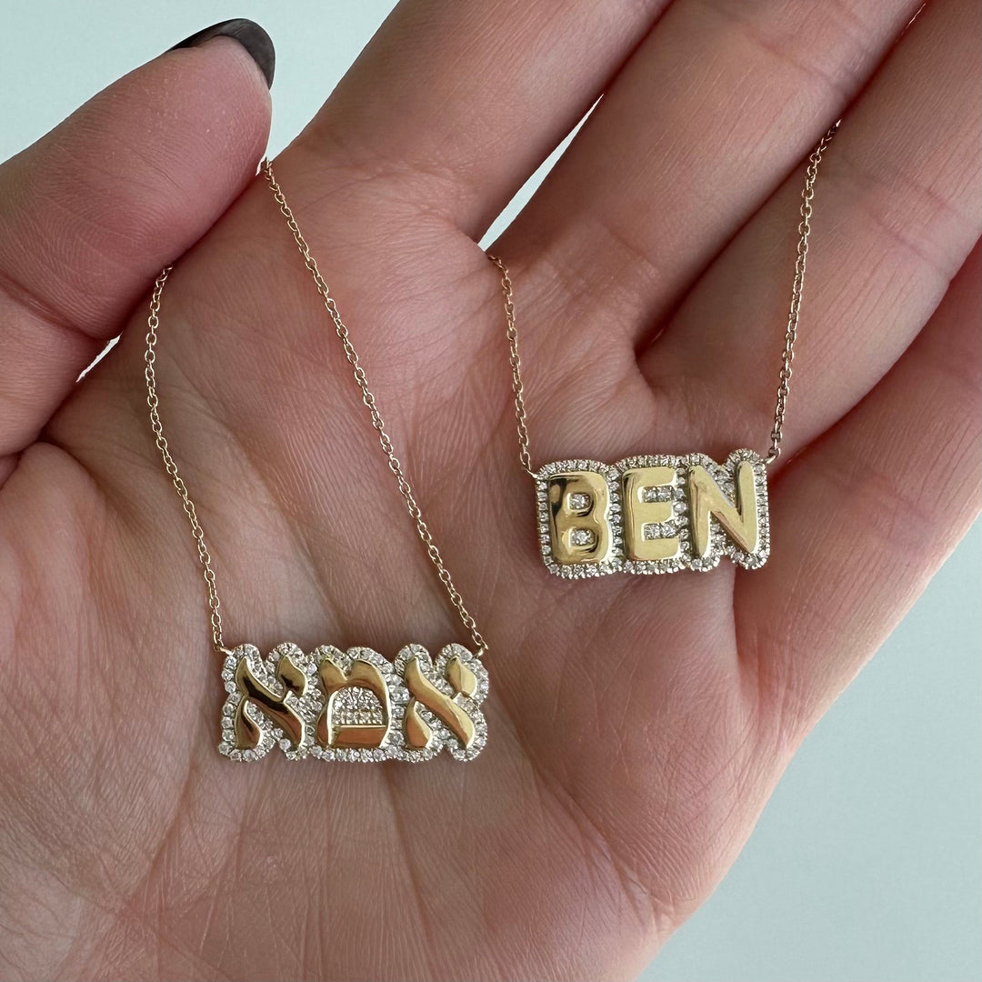 Custom Bubble Necklace With Name