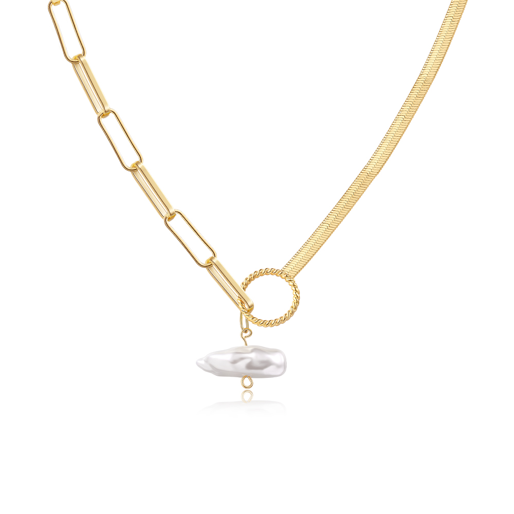 Irregular Pearl Pendant Necklace 