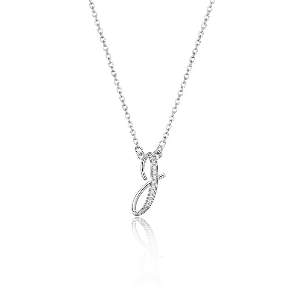 Dimensional Initial Letter Necklace 