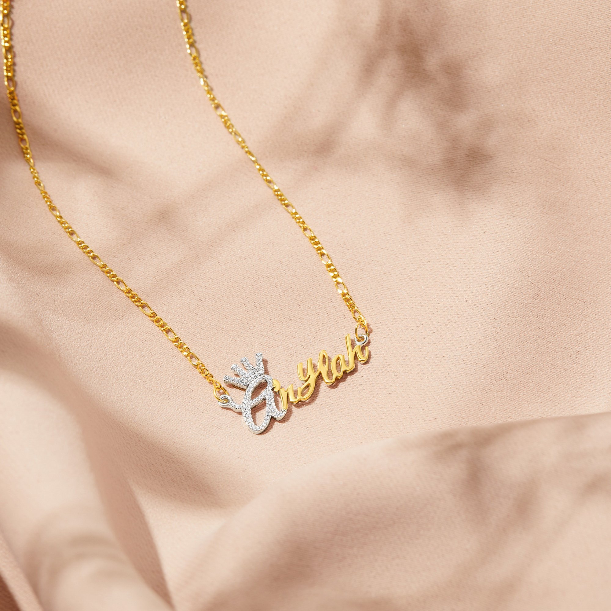 Personalized Crown Names Necklace