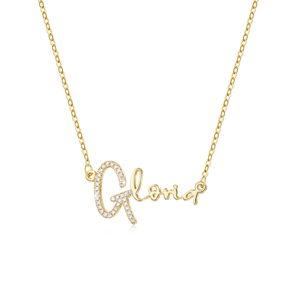 Custom Name Necklace Gold
