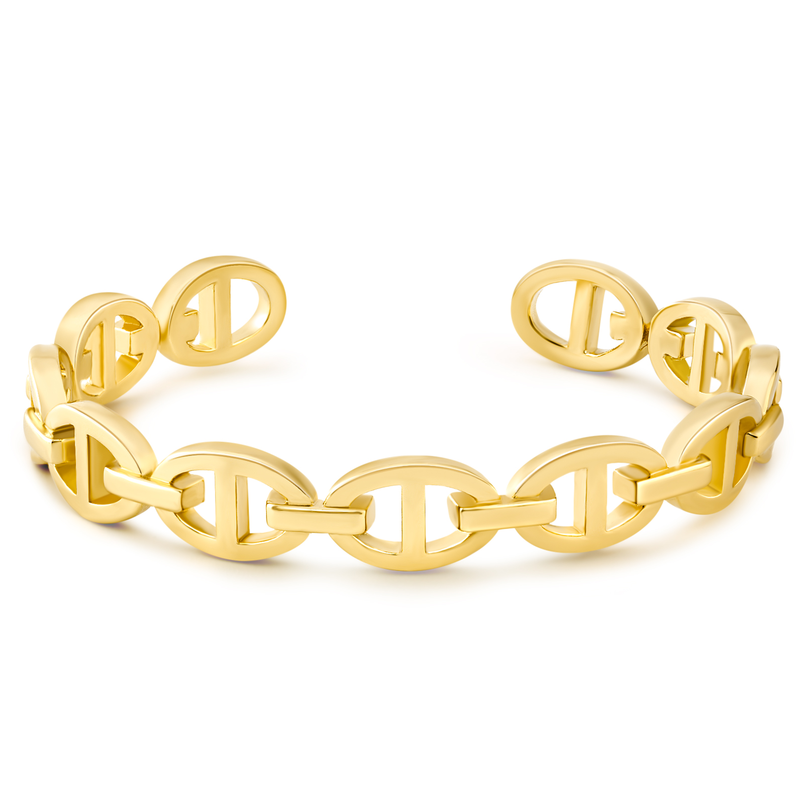 Luxury Bracelet Curb Cuban Link Chain Cuff Bangles