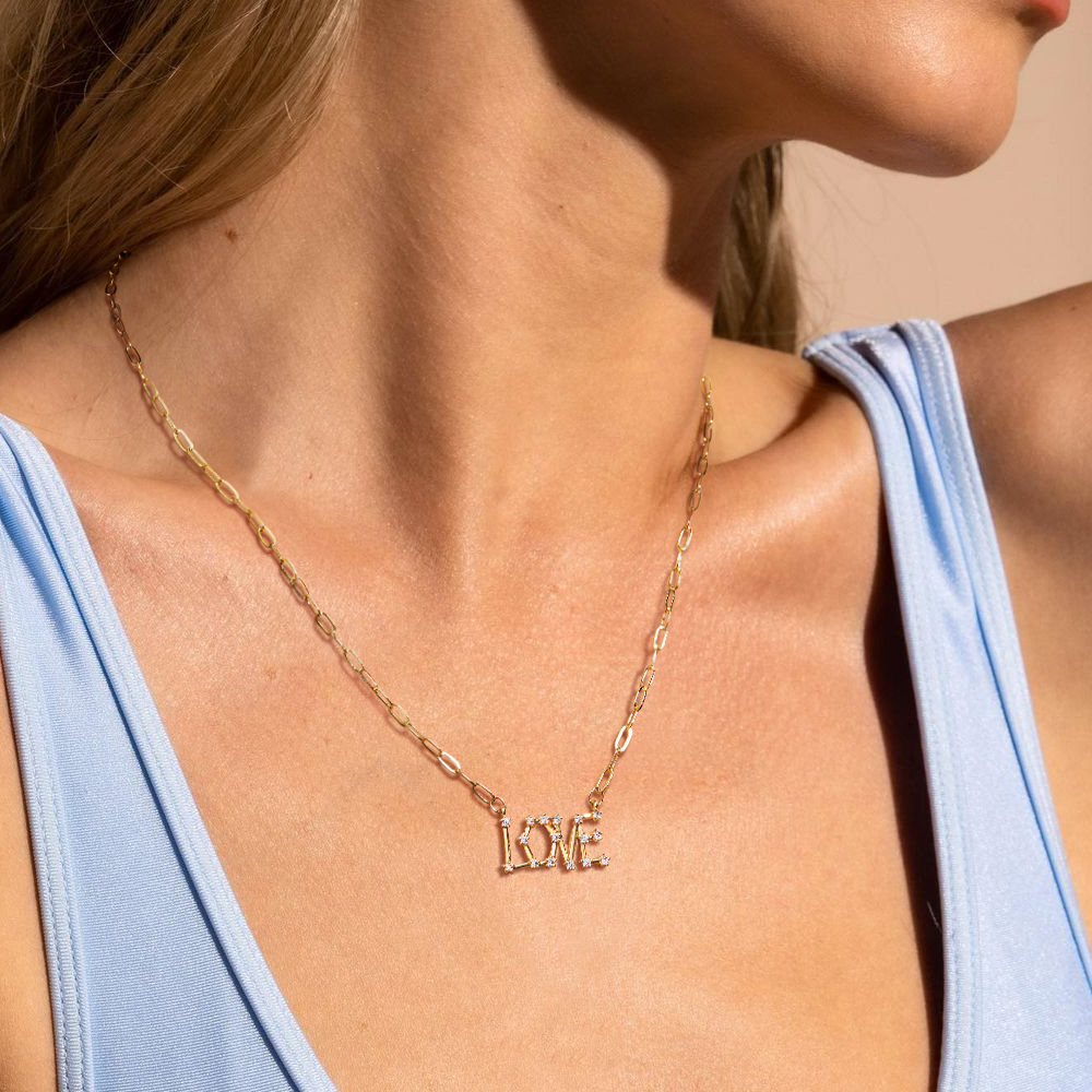 joyce name necklace with your name on it gold