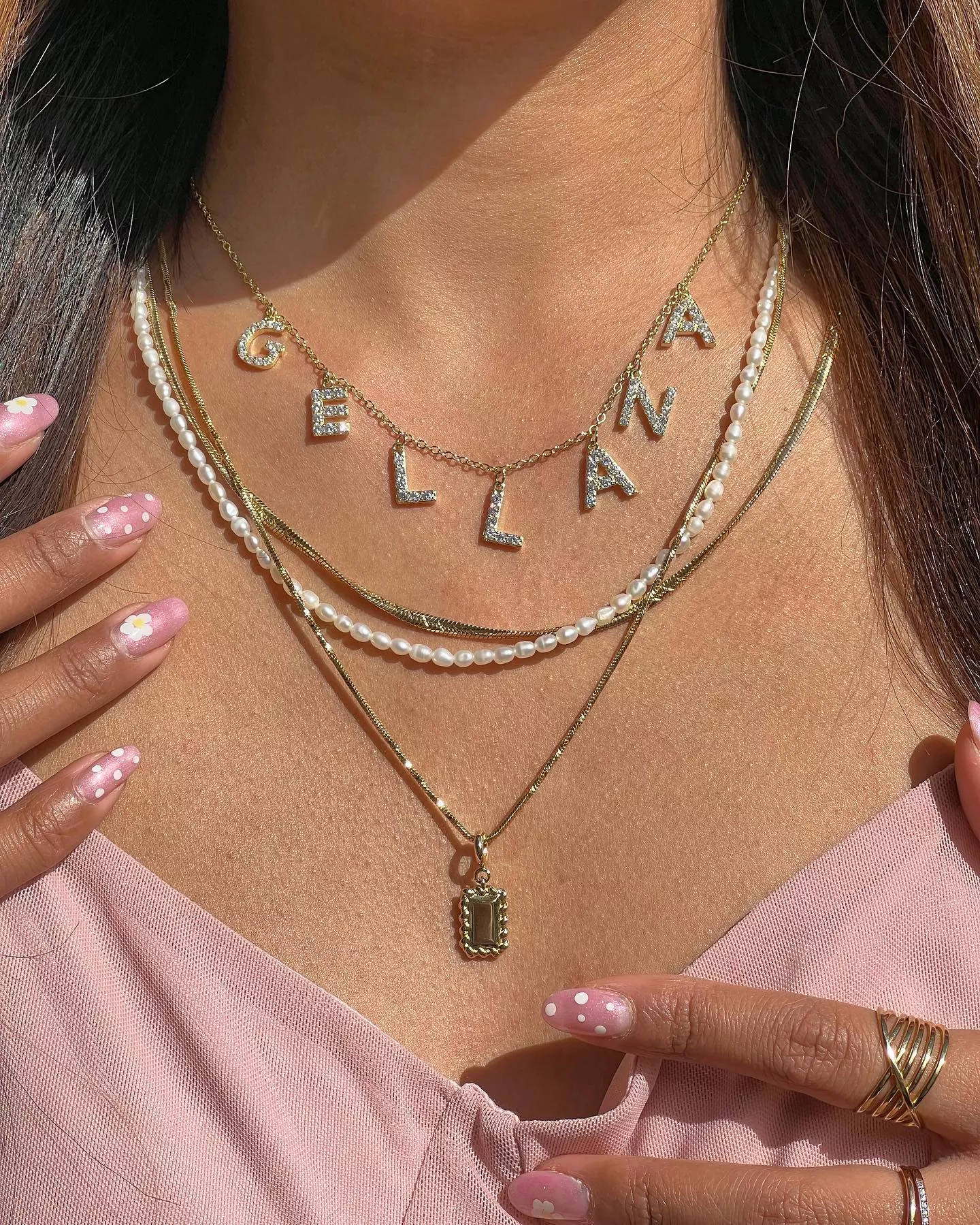 joyce name custom letter name necklace