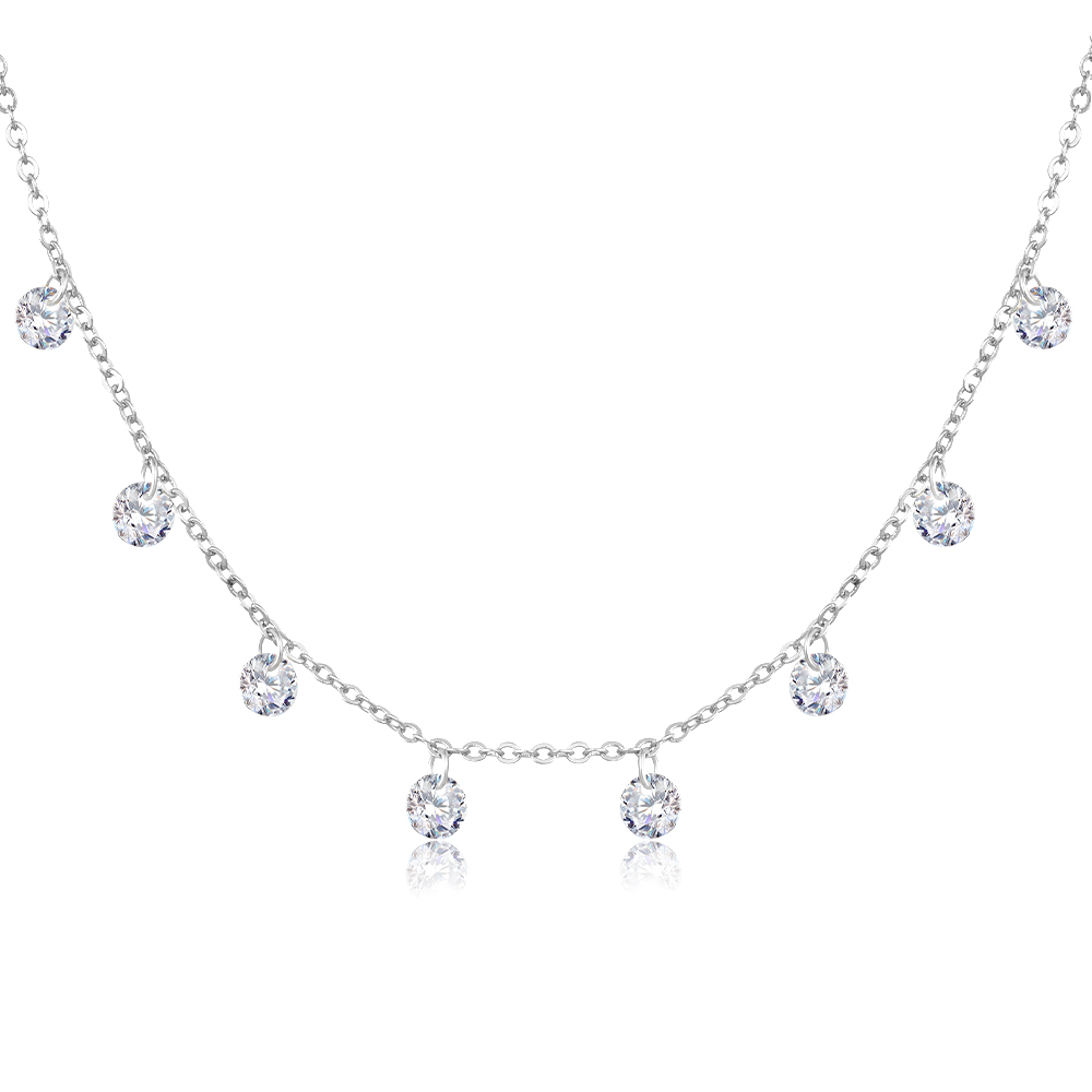 Floating Shining Stones Choker Necklace