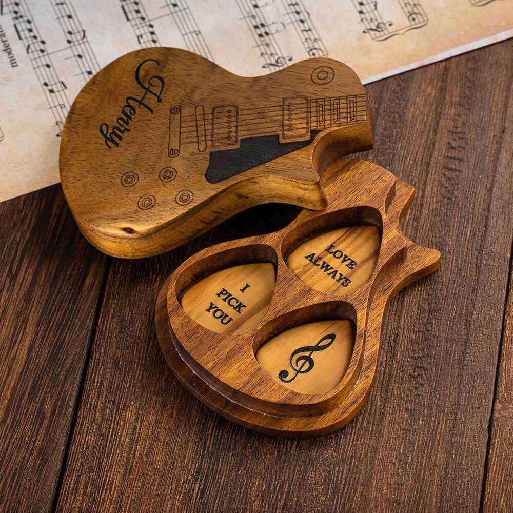 Personalized Wooden Guitar Picks 