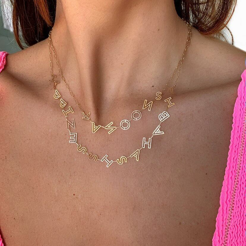 Hollow Name Necklace