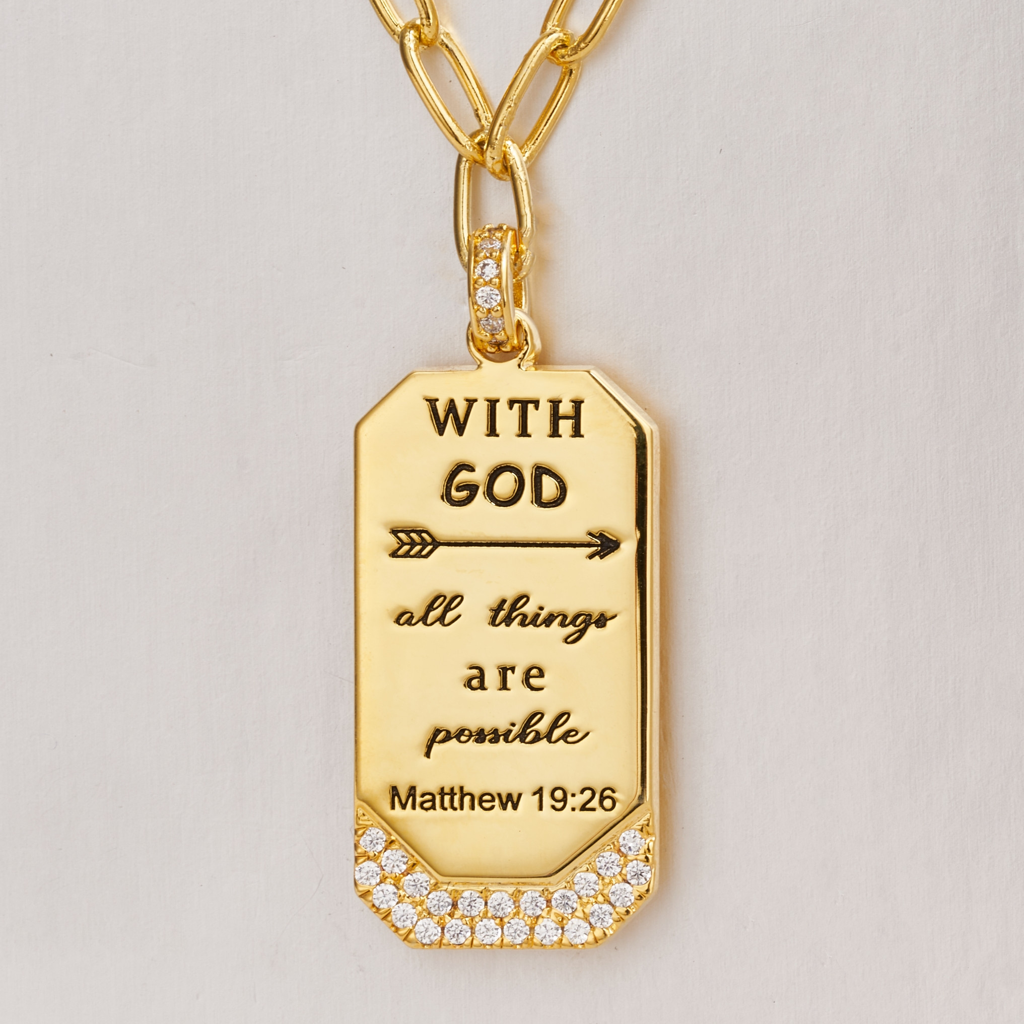 With God All things Are Possible Faith Necklace