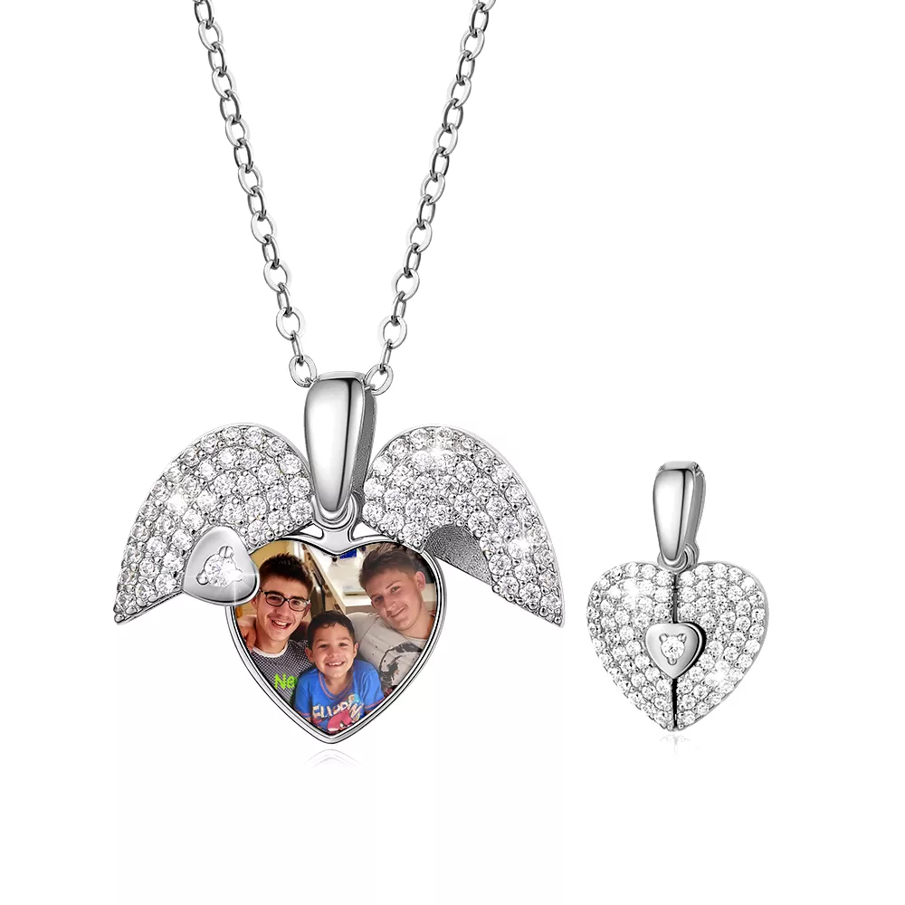 Custom Heart Locket Necklace With Photo