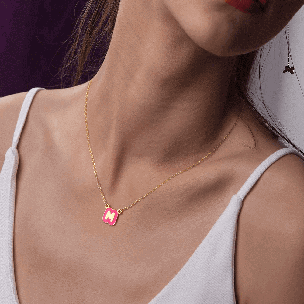 Joyce name necklace Initial necklace 