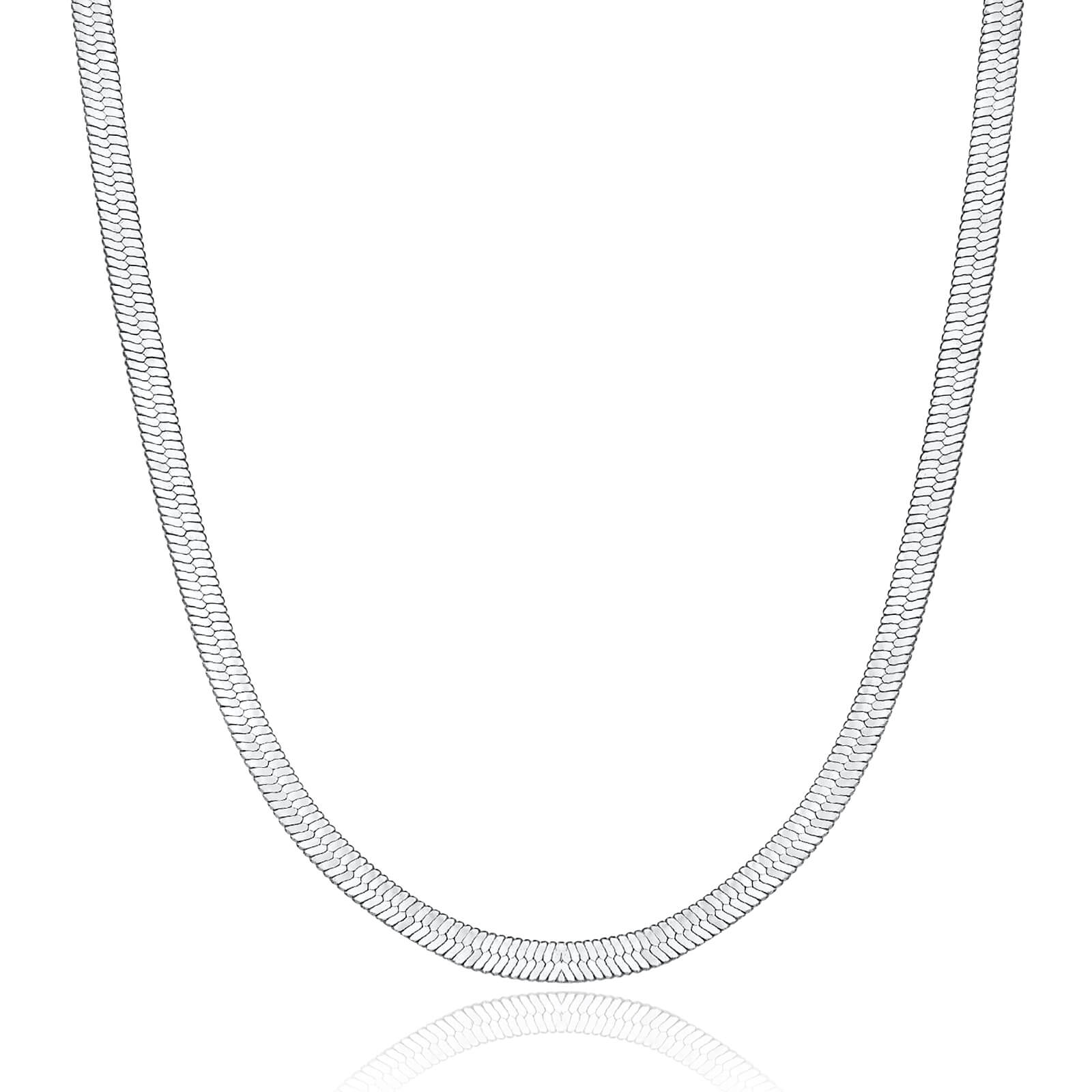 5mm 14K Gold Plated Herringbone Snake Necklace 