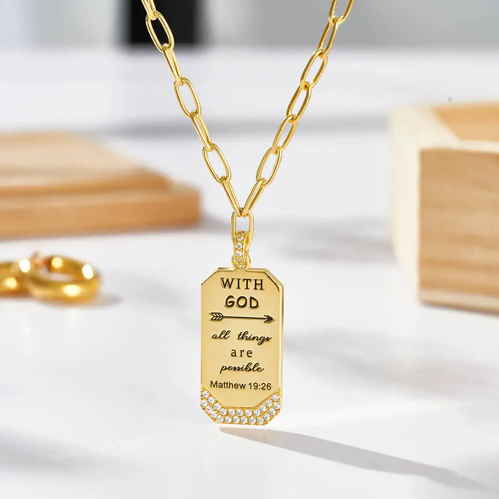 With God All things Are Possible Necklace