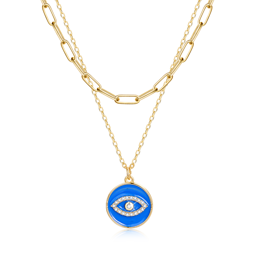 Classic Round Shape Blue Evil Eye Necklace