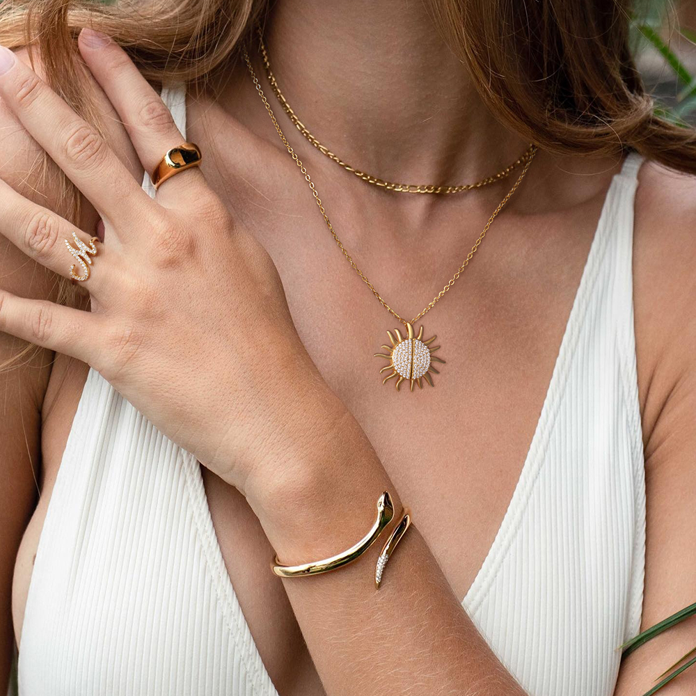 Sun Flower Custom Photo Necklace