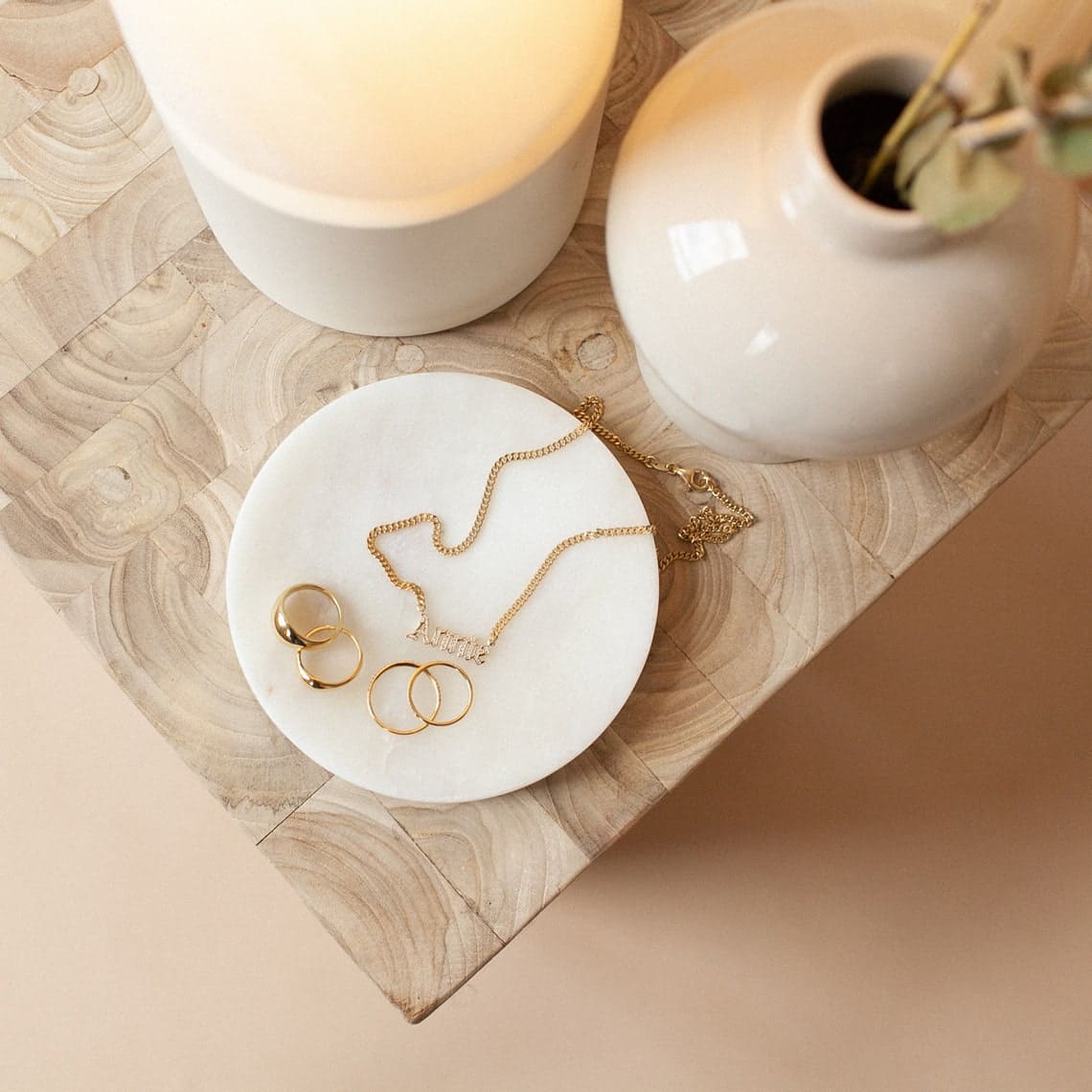 Curb Chain Gothic Name Necklace 