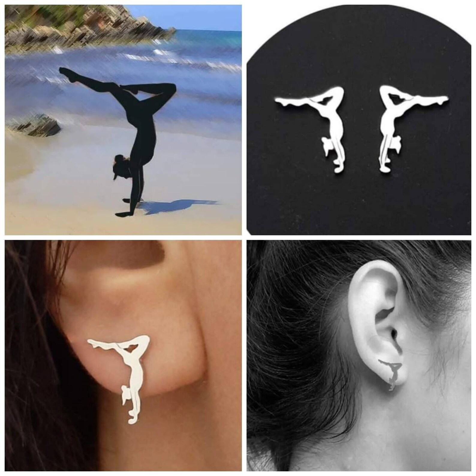 Personalized rhythmic gymnastic earrings