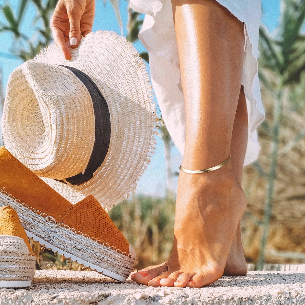 Adjustable Paperclip Beaded Summer Beach Anklets