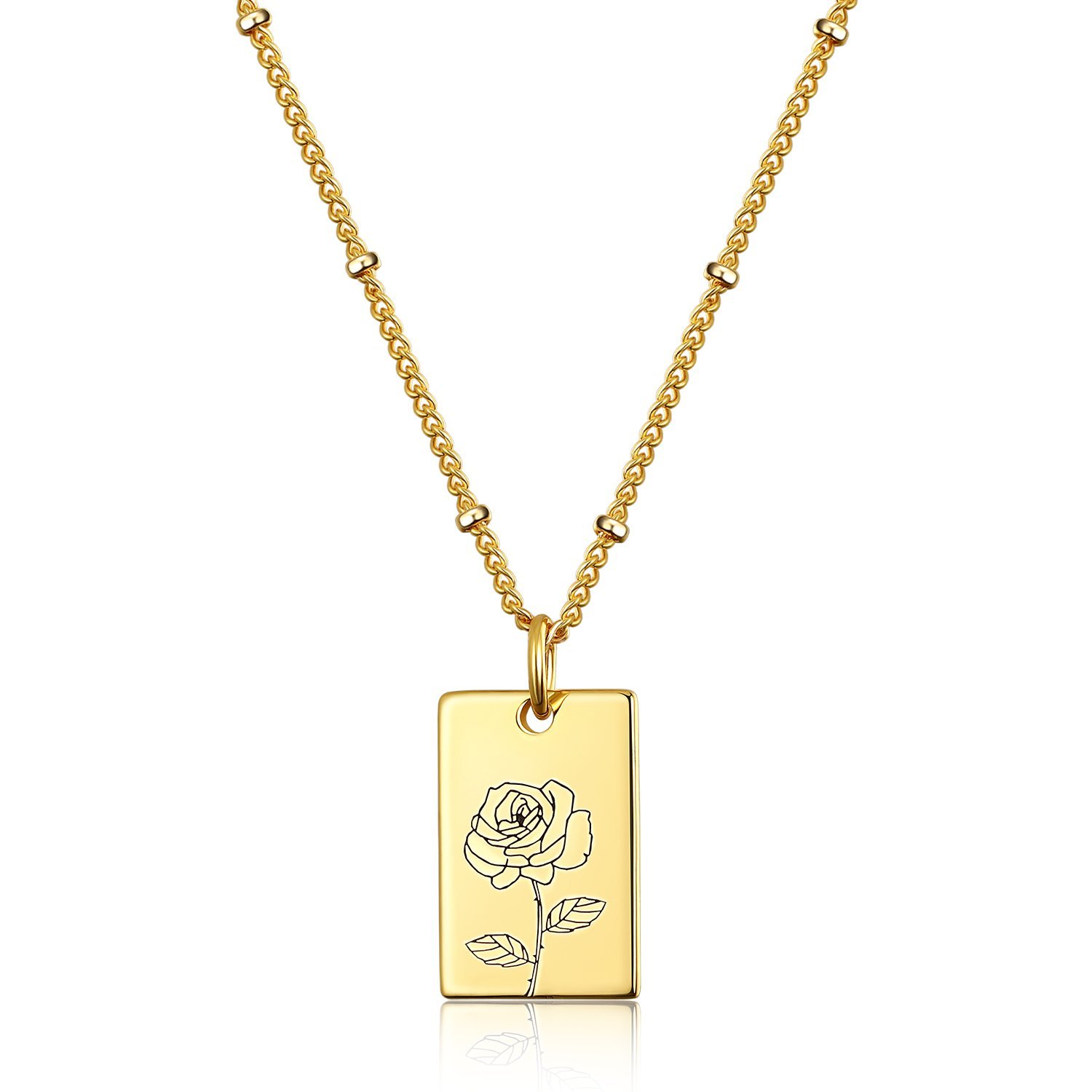 Birth Month Flower Necklace