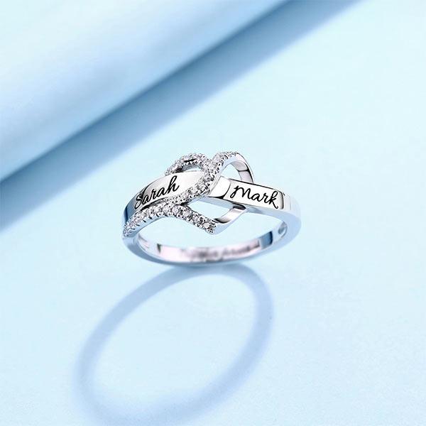 Joyce name jewelry Heart CZ Ring 