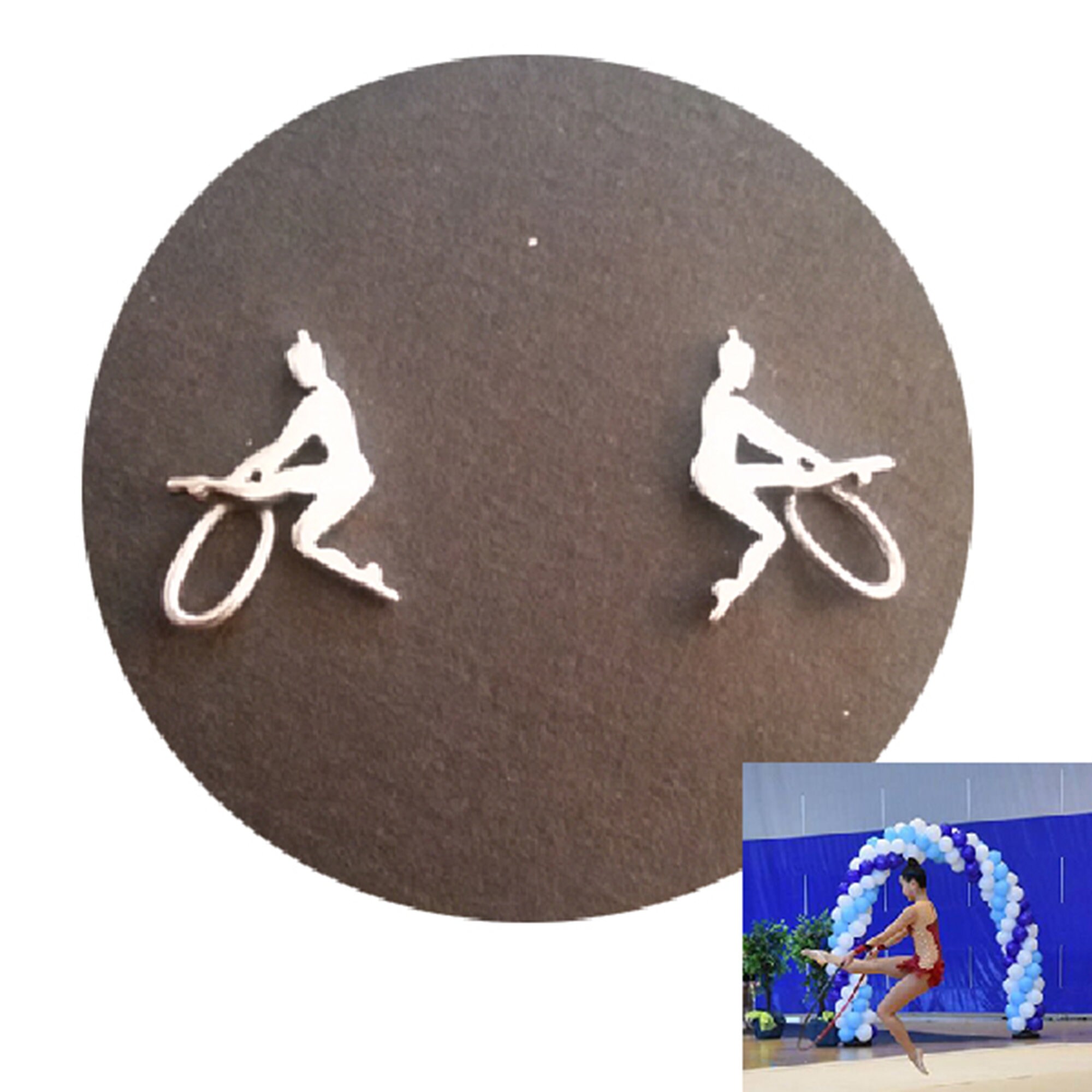 Personalized rhythmic gymnastic earrings
