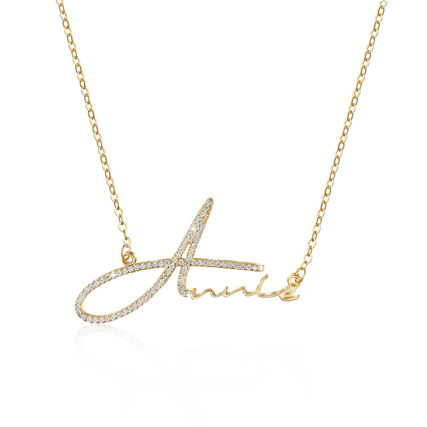 Joycenamenecklace Signature Style Name Necklace With Diamond