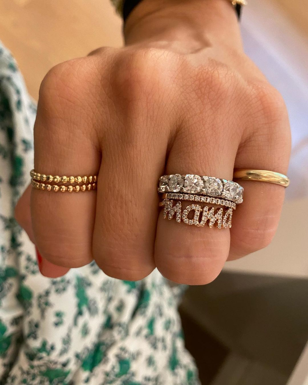 Joyce name Stackable Name Ring
