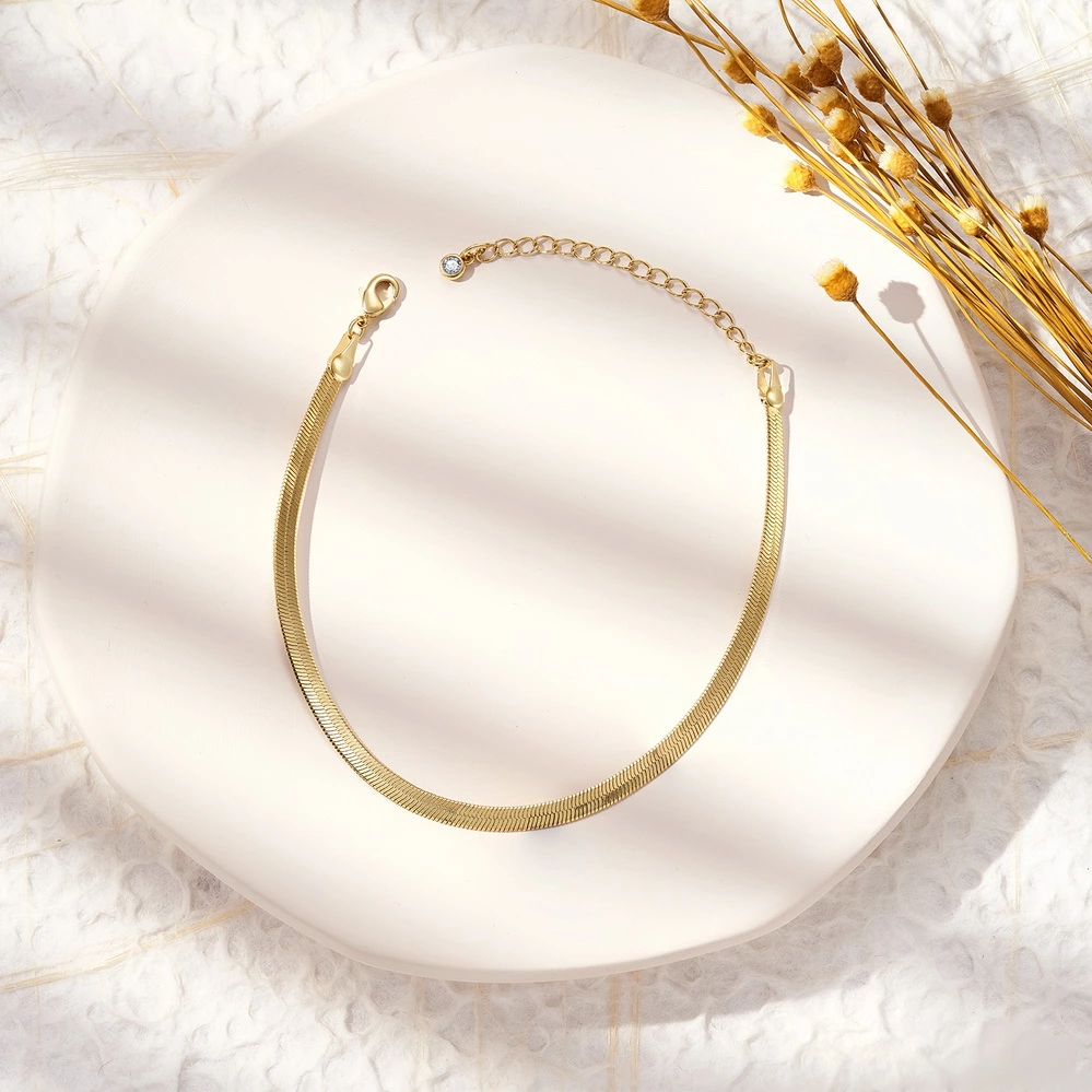 14K Gold Anklet Cuban Link