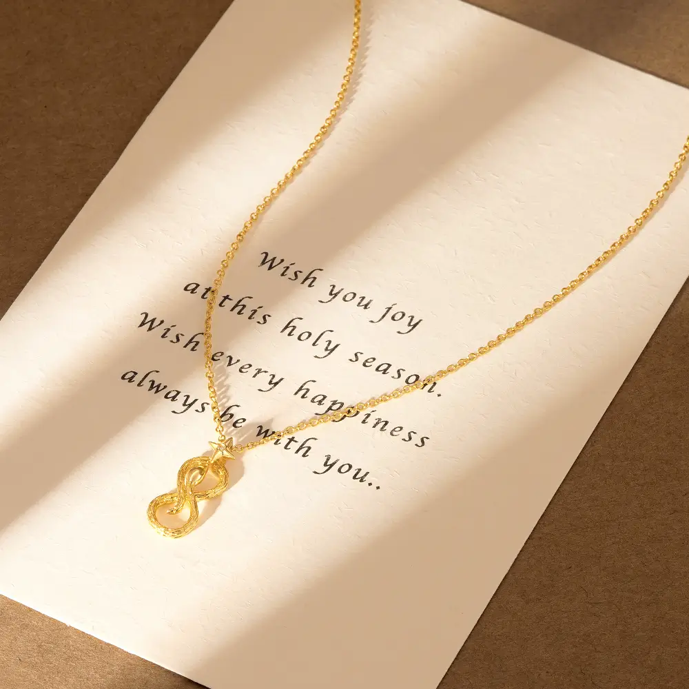 Dainty Gold Snake Necklace