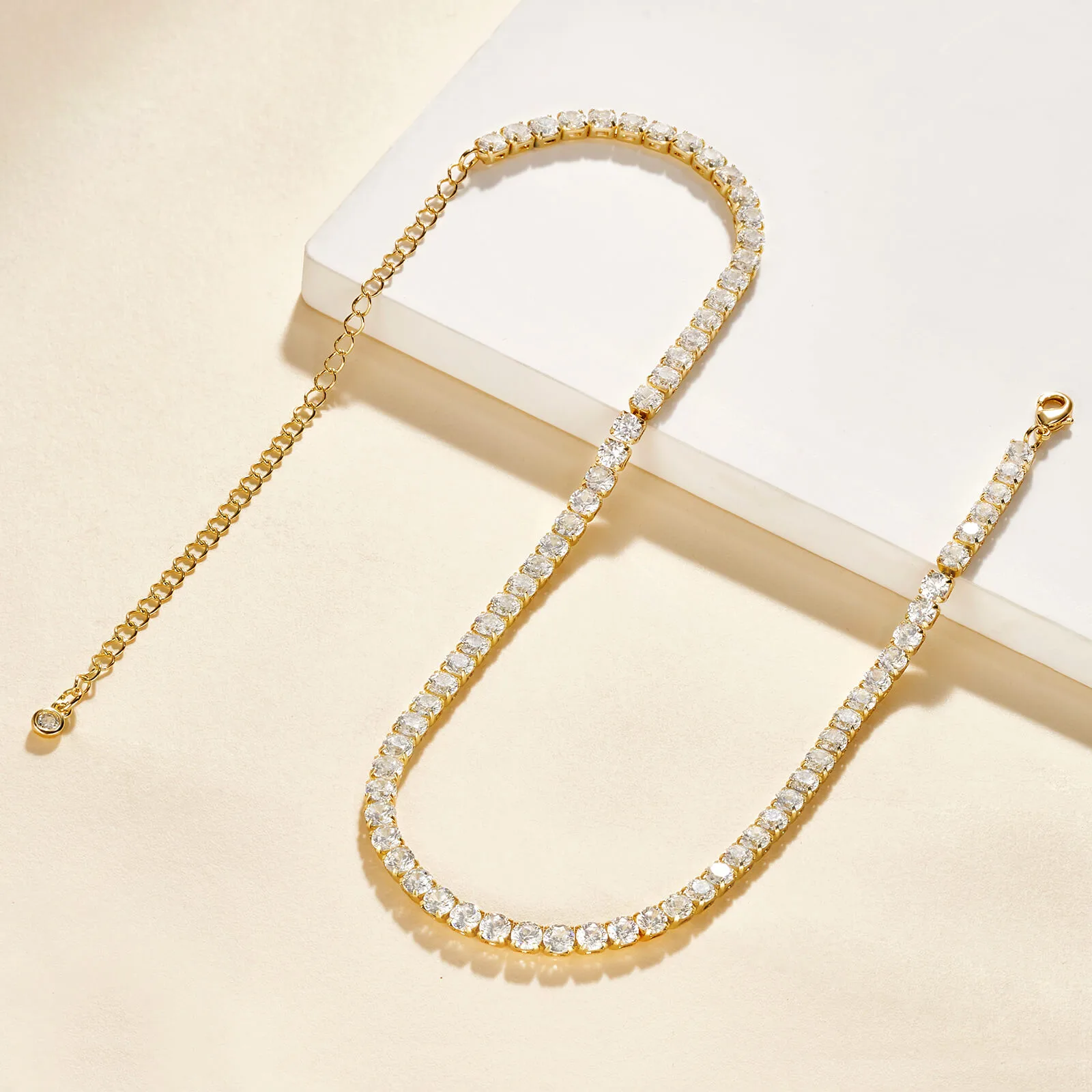 Bling Square Tennis Necklace