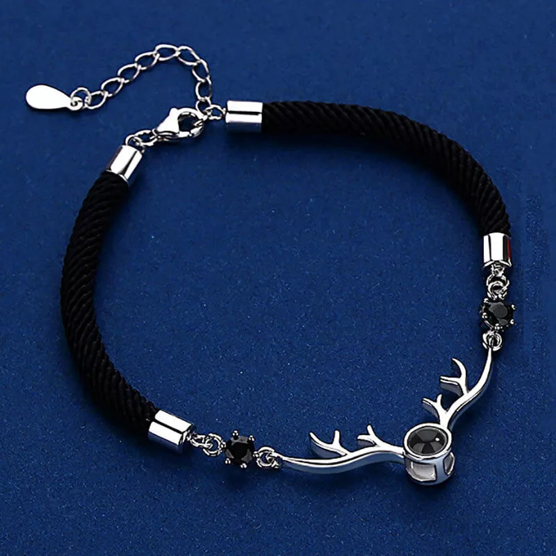 Antler Photo Projection Knot Bracelet 