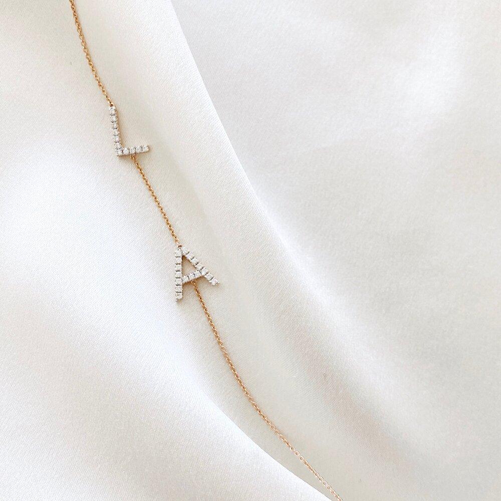 Joyce name gold necklace